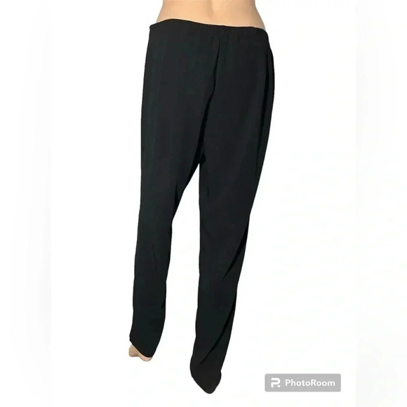 Eileen Fisher Pullon Pant w/Side Zip Elastic Waistband Black Size S - Picture 3 of 12